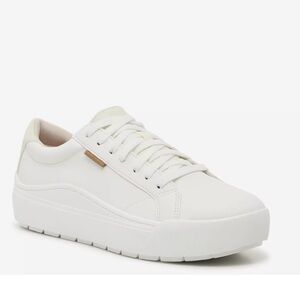 DR SCHOLL’s WOMENS “TIME OFF” PLATFORM WHITE SNEAKERS NWT SIZE 7.5